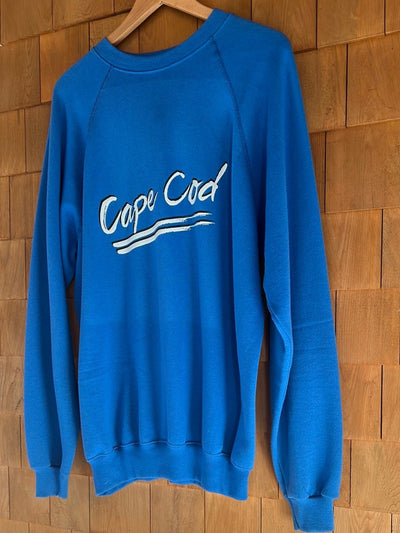 Vintage Cape Cod Raglan Sweatshirt - Blue - Diamonds & Rust