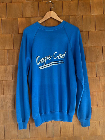 Vintage Cape Cod Raglan Sweatshirt - Blue - Diamonds & Rust