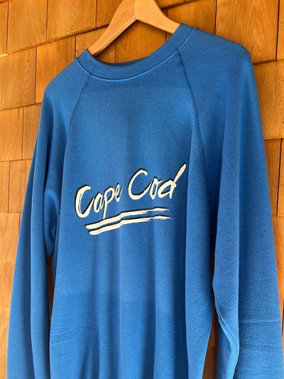 Vintage Cape Cod Raglan Sweatshirt - Blue - Diamonds & Rust