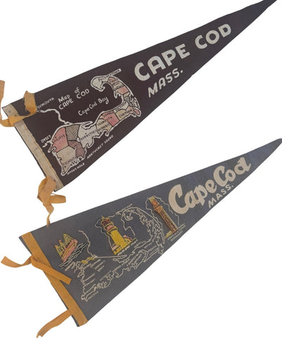 Vintage Cape Cod Souvenir Pennant - Diamonds & Rust