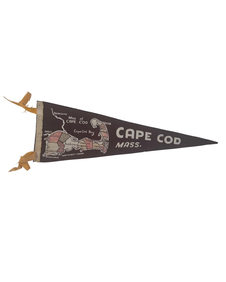 Vintage Cape Cod Souvenir Pennant - Diamonds & Rust