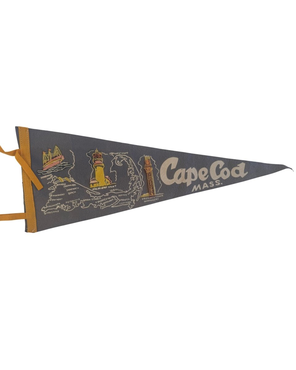 Vintage Cape Cod Souvenir Pennant - Diamonds & Rust