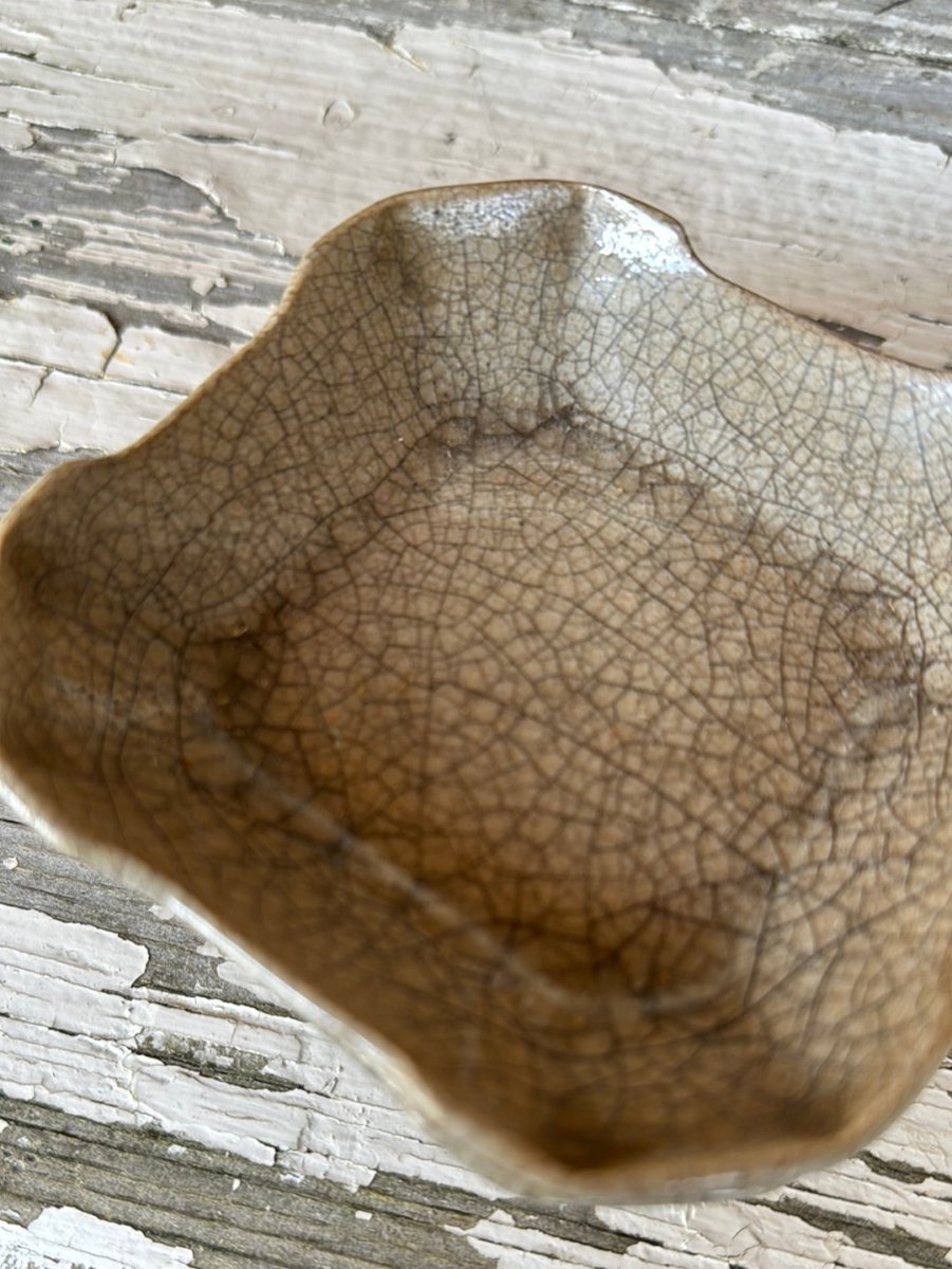 Vintage Ceramic Dish Set of Three - Stone - Diamonds & Rust