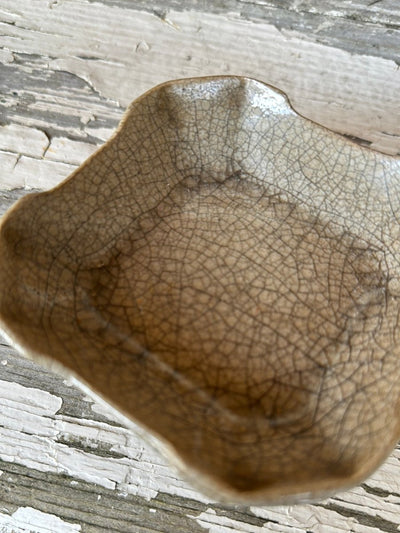 Vintage Ceramic Dish Set of Three - Stone - Diamonds & Rust