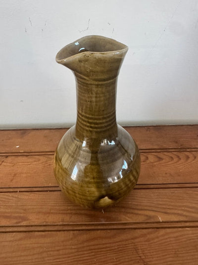 Vintage Ceramic Vase - Seaweed - Diamonds & Rust