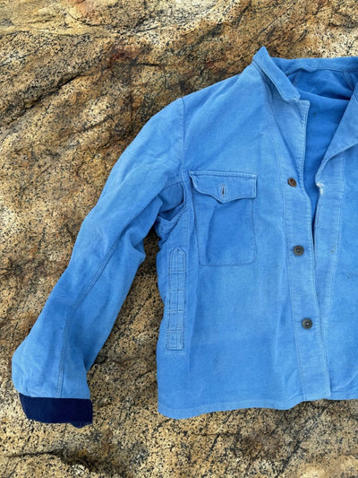 Vintage Chore Coat - Bright Blue - Diamonds & Rust
