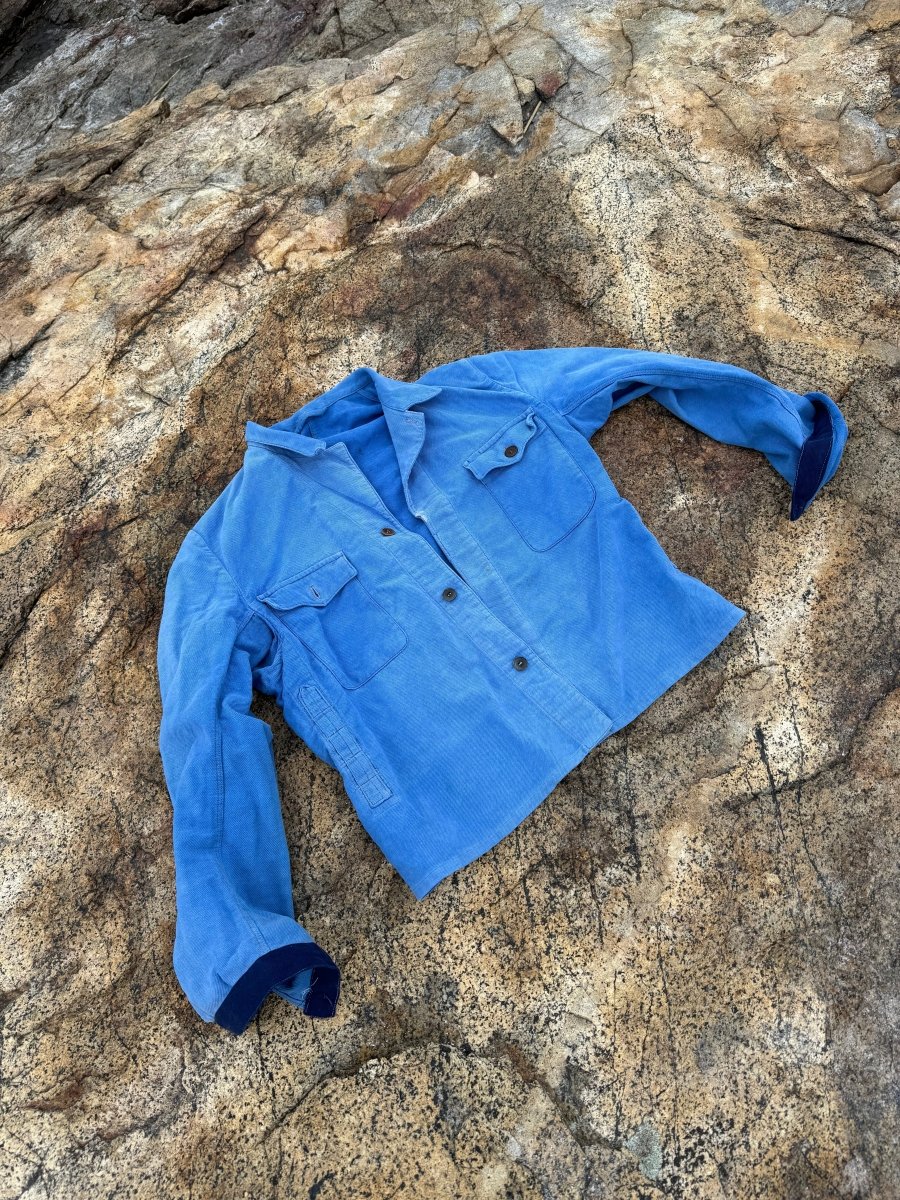 Vintage Chore Coat - Bright Blue - Diamonds & Rust