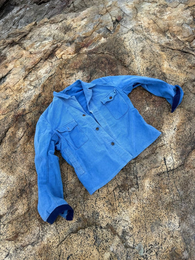 Vintage Chore Coat - Bright Blue - Diamonds & Rust