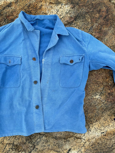Vintage Chore Coat - Bright Blue - Diamonds & Rust