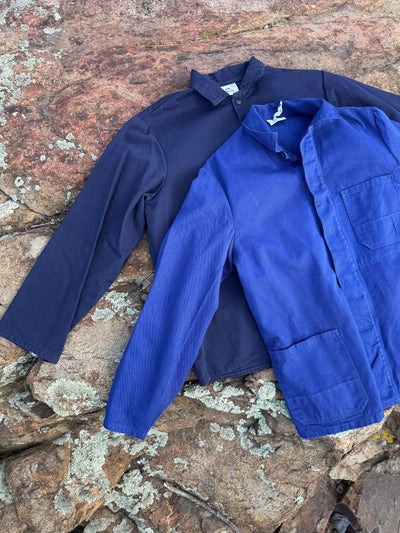 Vintage Chore Coat - Bright Indigo - Diamonds & Rust