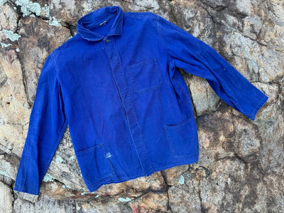 Vintage Chore Coat - French Blue - Diamonds & Rust