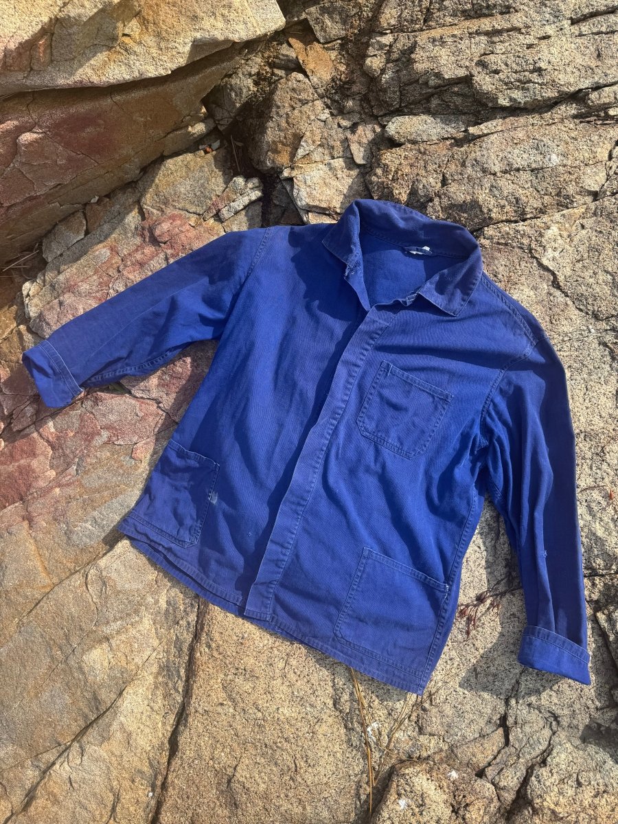 Vintage Chore Coat - French Blue - Diamonds & Rust