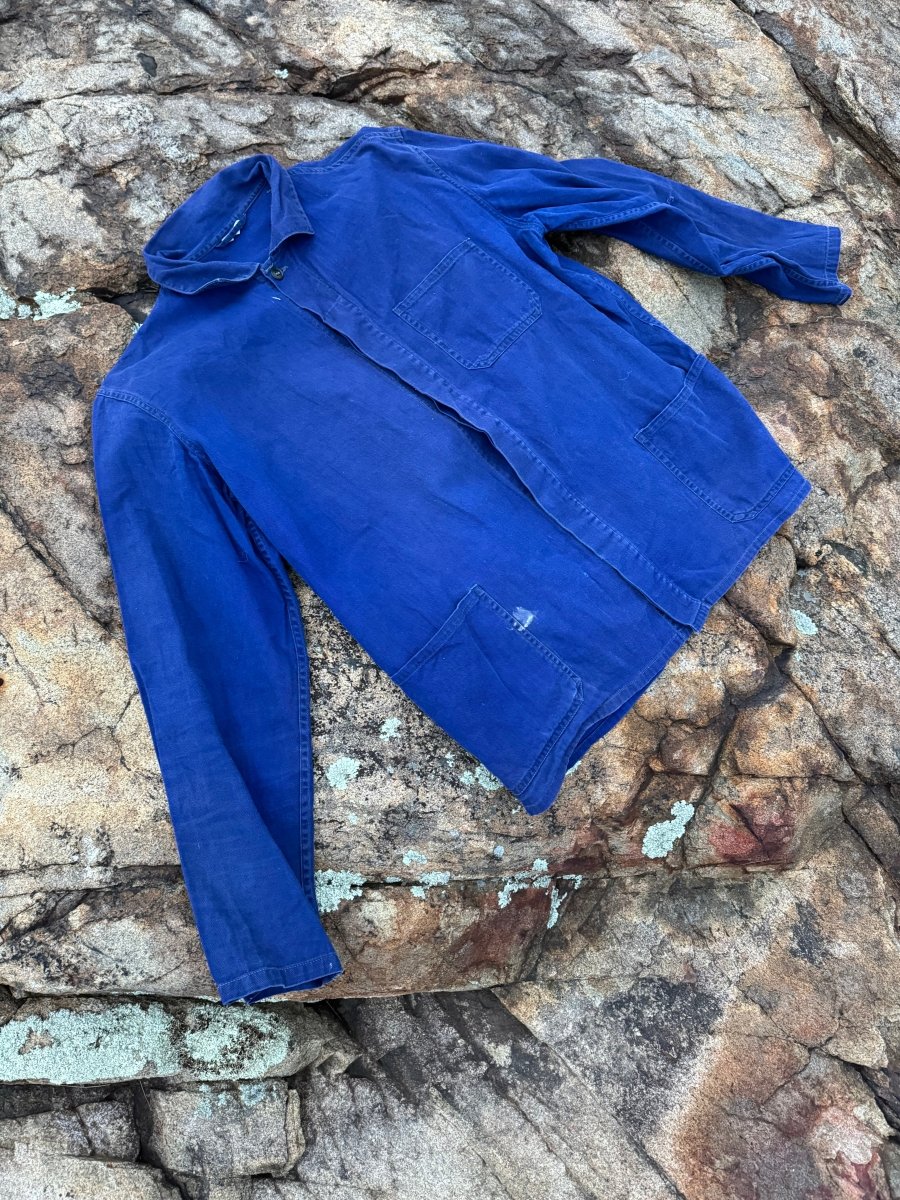 Vintage Chore Coat - French Blue - Diamonds & Rust
