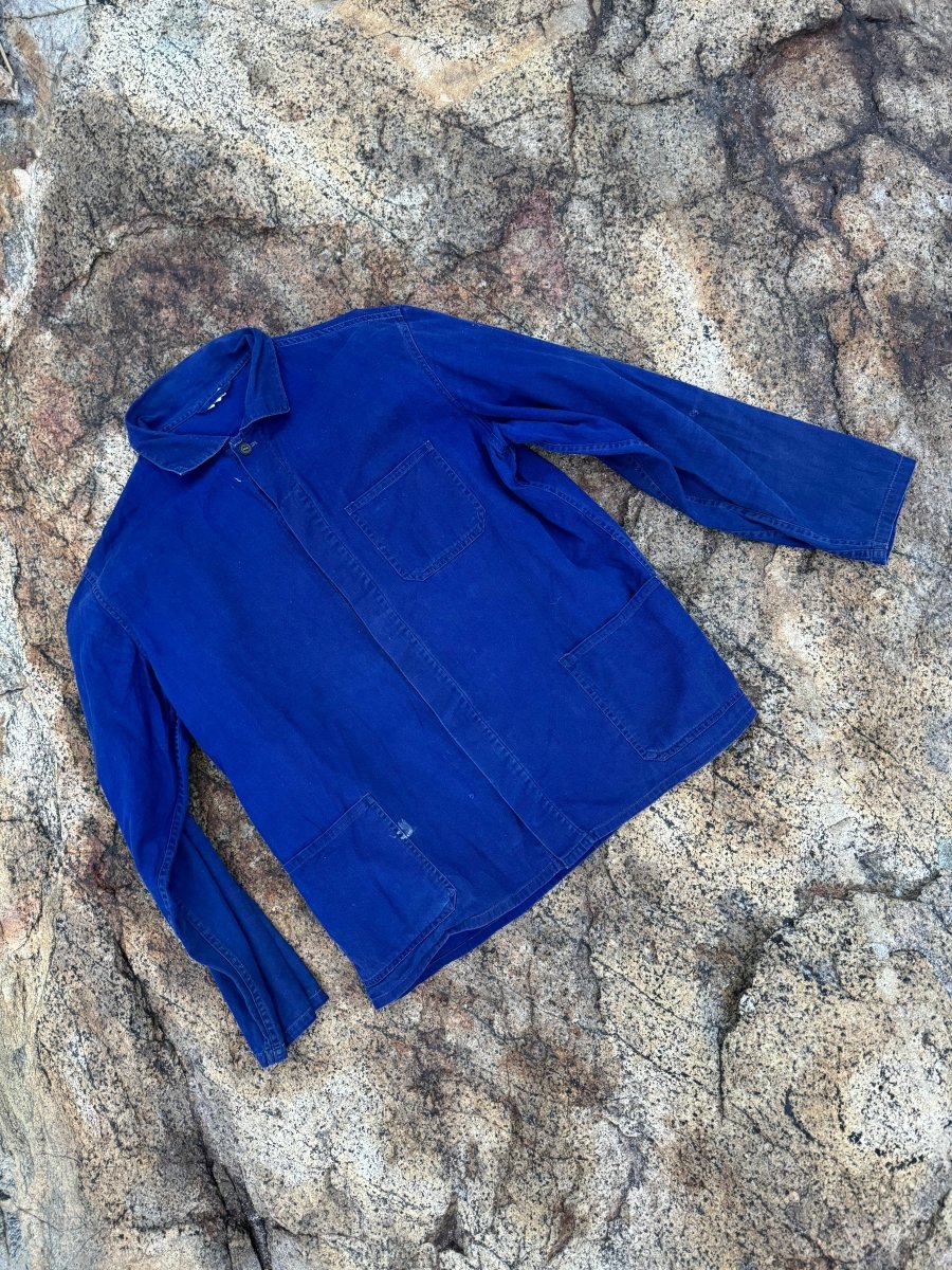 Vintage Chore Coat - French Blue - Diamonds & Rust