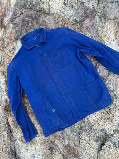 Vintage Chore Coat - French Blue - Diamonds & Rust