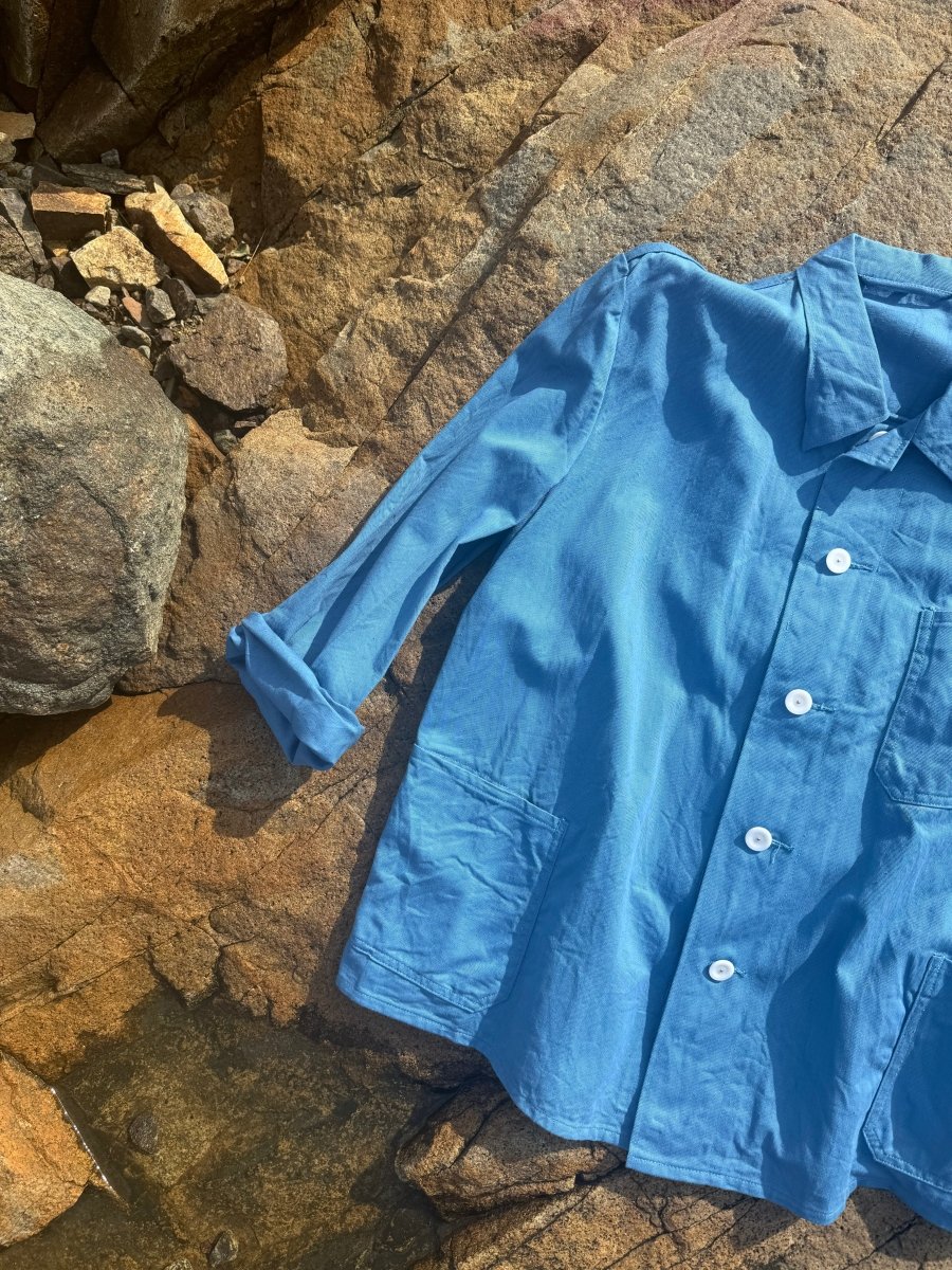 Vintage Chore Coat - Light Blue - Diamonds & Rust