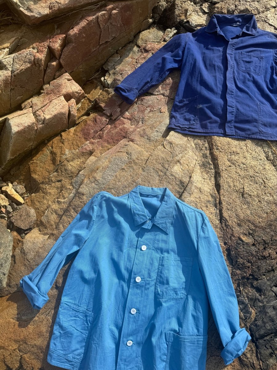 Vintage Chore Coat - Light Blue - Diamonds & Rust