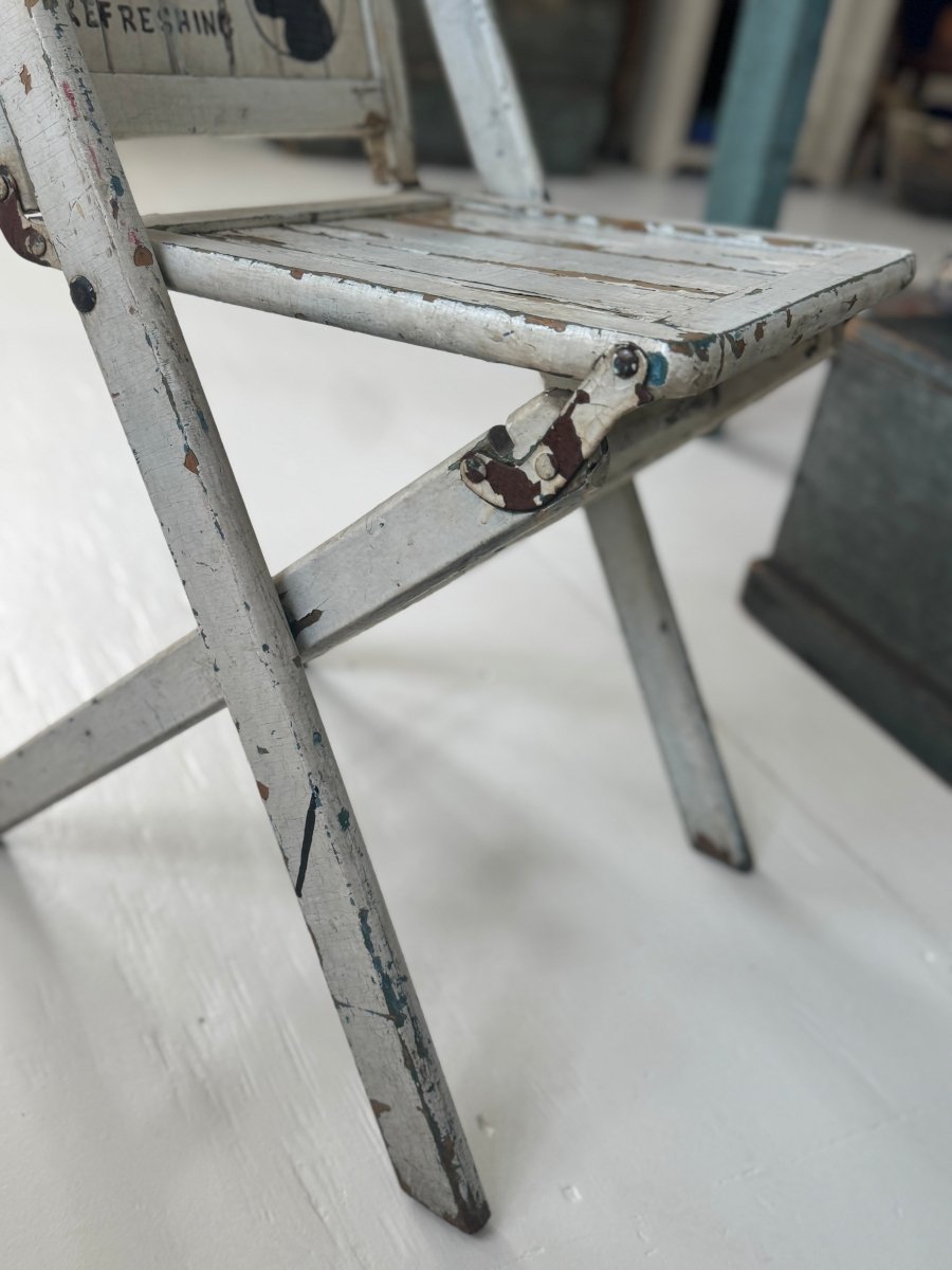 Vintage Coca Cola Folding Chair - Diamonds & Rust