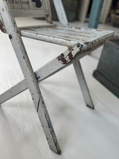 Vintage Coca Cola Folding Chair - Diamonds & Rust