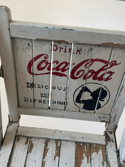 Vintage Coca Cola Folding Chair - Diamonds & Rust