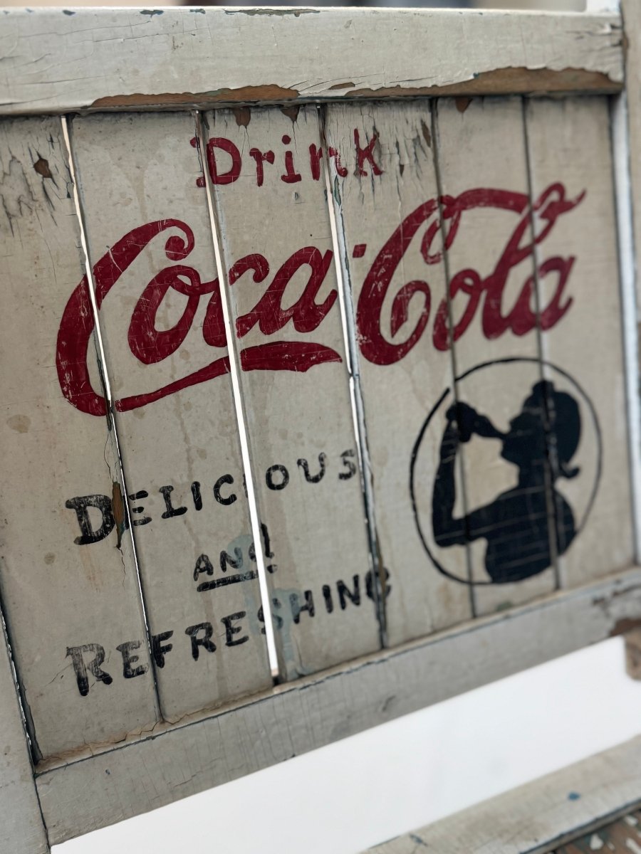 Vintage Coca Cola Folding Chair - Diamonds & Rust