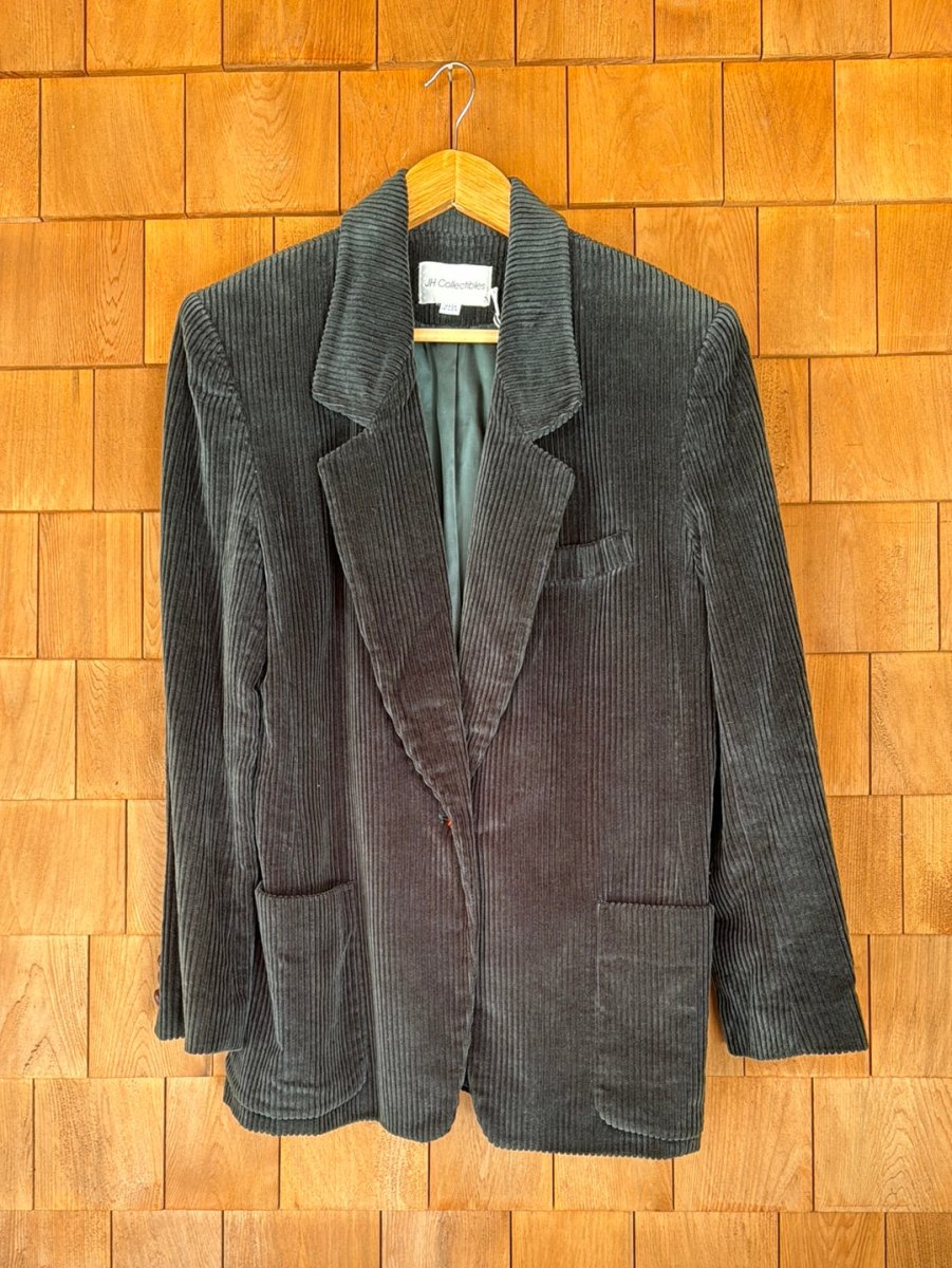 Vintage Corduroy Blazer - Hunter Green - Diamonds & Rust