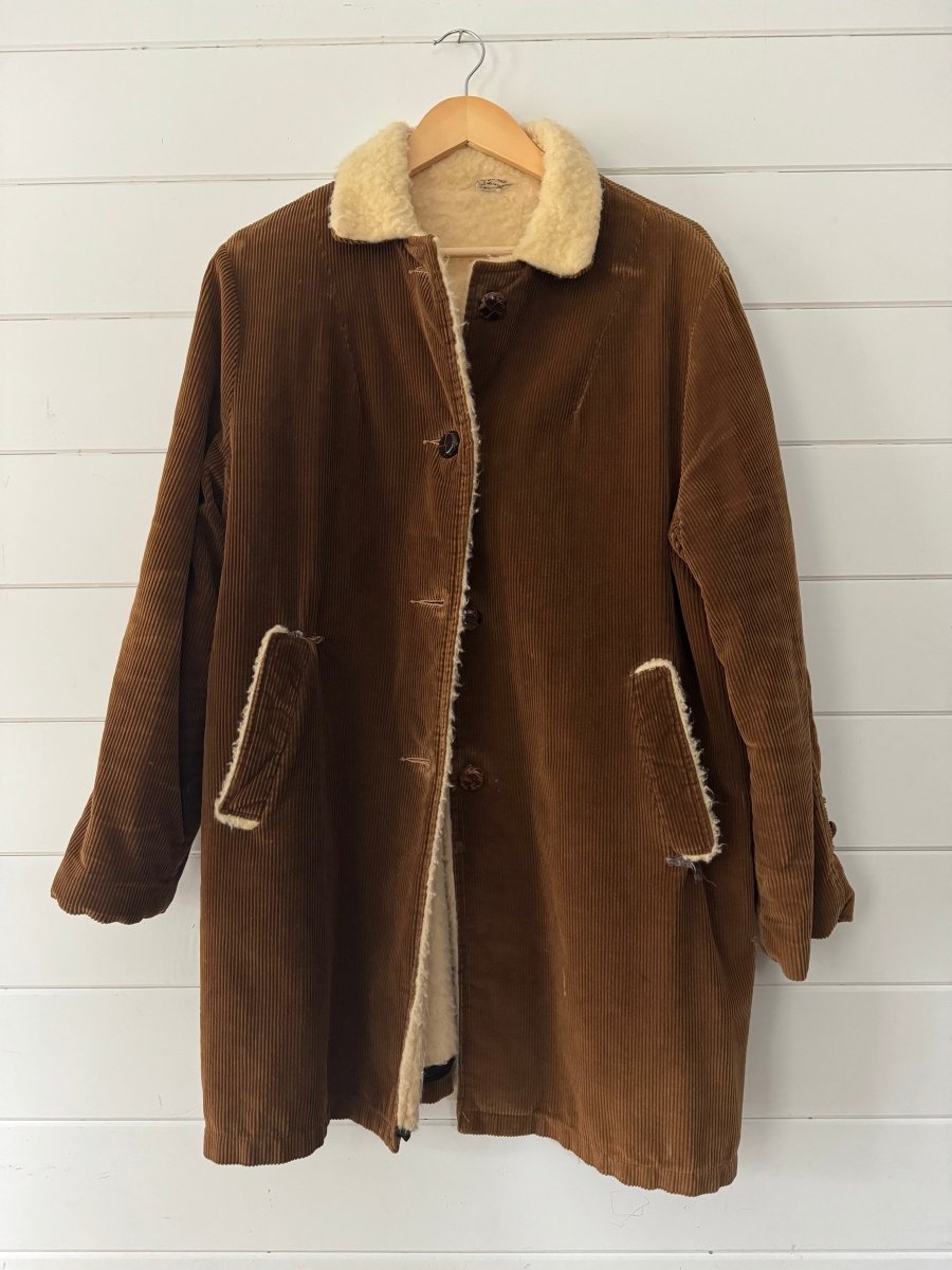 Vintage Corduroy Sherpa Jacket - Diamonds & Rust