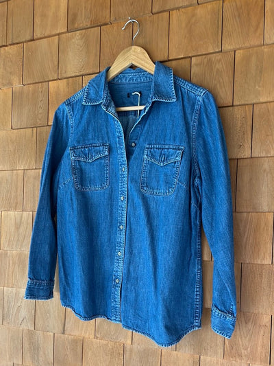 Vintage Cotton Denim Work Shirt - Diamonds & Rust