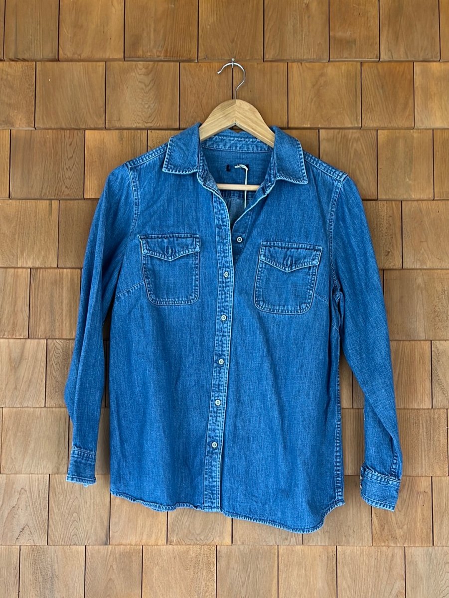 Vintage Cotton Denim Work Shirt - Diamonds & Rust