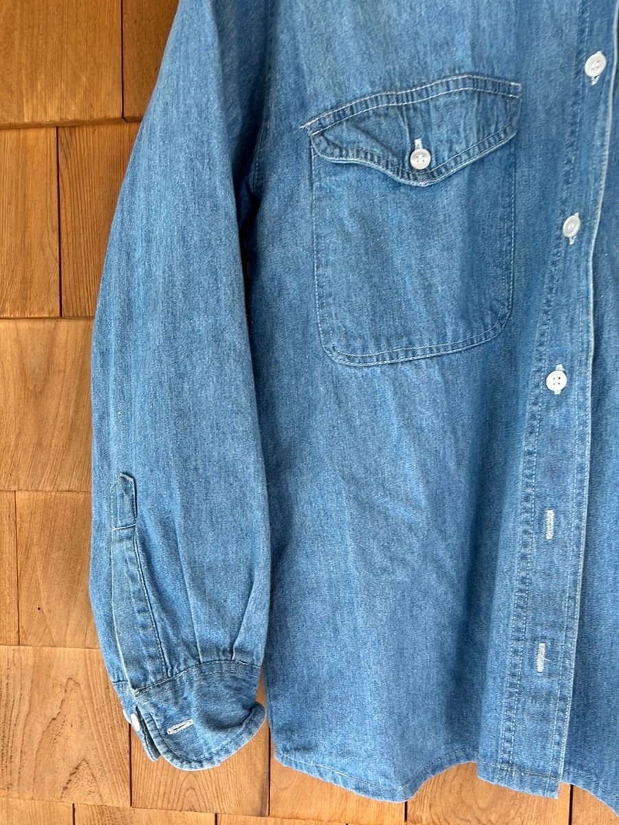 Vintage Cotton Denim Work Shirt - Diamonds & Rust