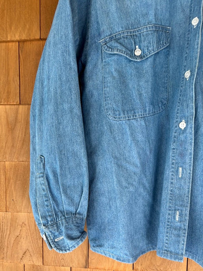 Vintage Cotton Denim Work Shirt - Diamonds & Rust