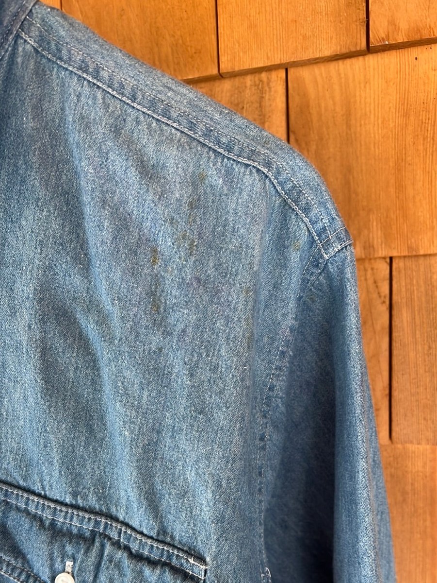 Vintage Cotton Denim Work Shirt - Diamonds & Rust