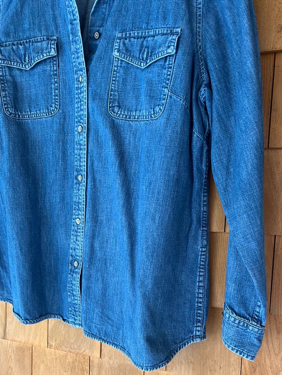Vintage Cotton Denim Work Shirt - Diamonds & Rust