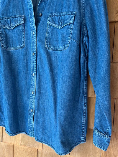 Vintage Cotton Denim Work Shirt - Diamonds & Rust