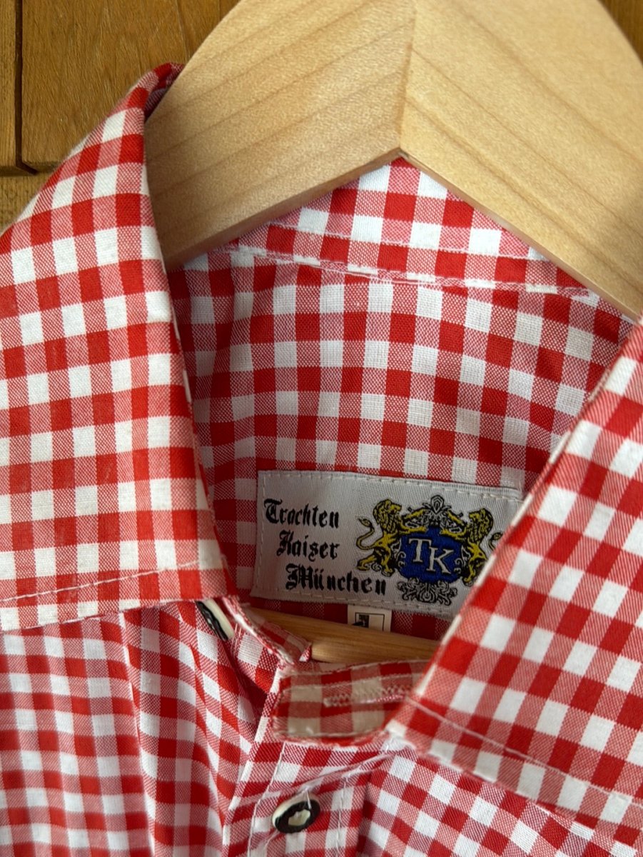 Vintage Cotton Gingham Shirt - Red - Diamonds & Rust