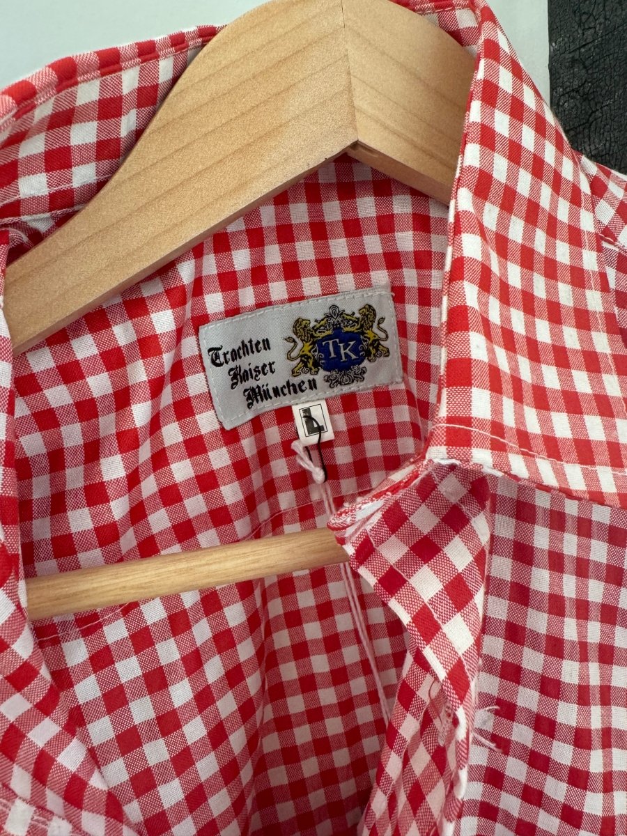 Vintage Cotton Gingham Shirt - Red - Diamonds & Rust