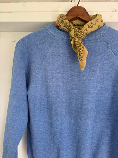 Vintage Crewneck Raglan - Heathered Blue - Diamonds & Rust