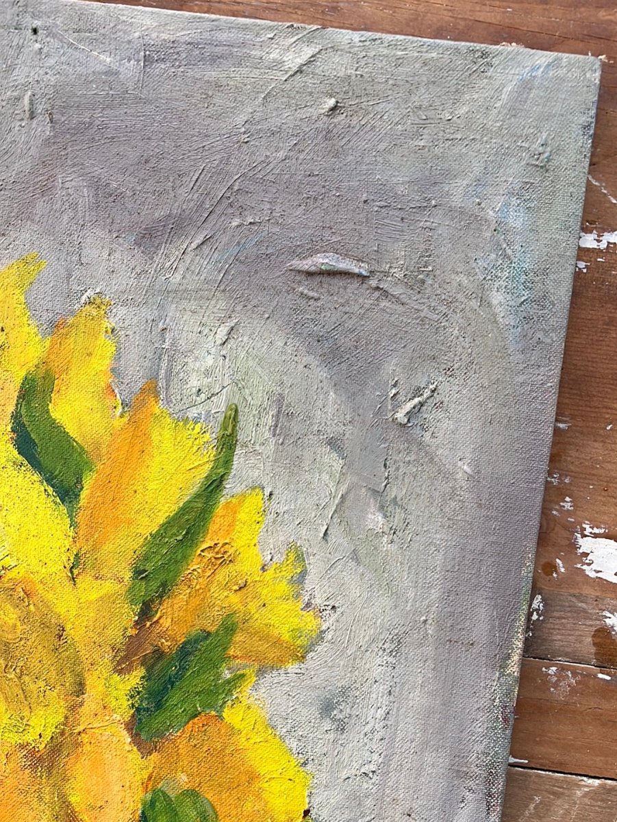 Vintage Daffodil Arrangement Painting - Diamonds & Rust