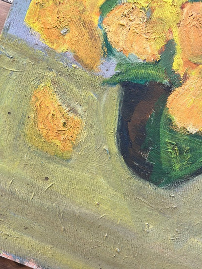 Vintage Daffodil Arrangement Painting - Diamonds & Rust