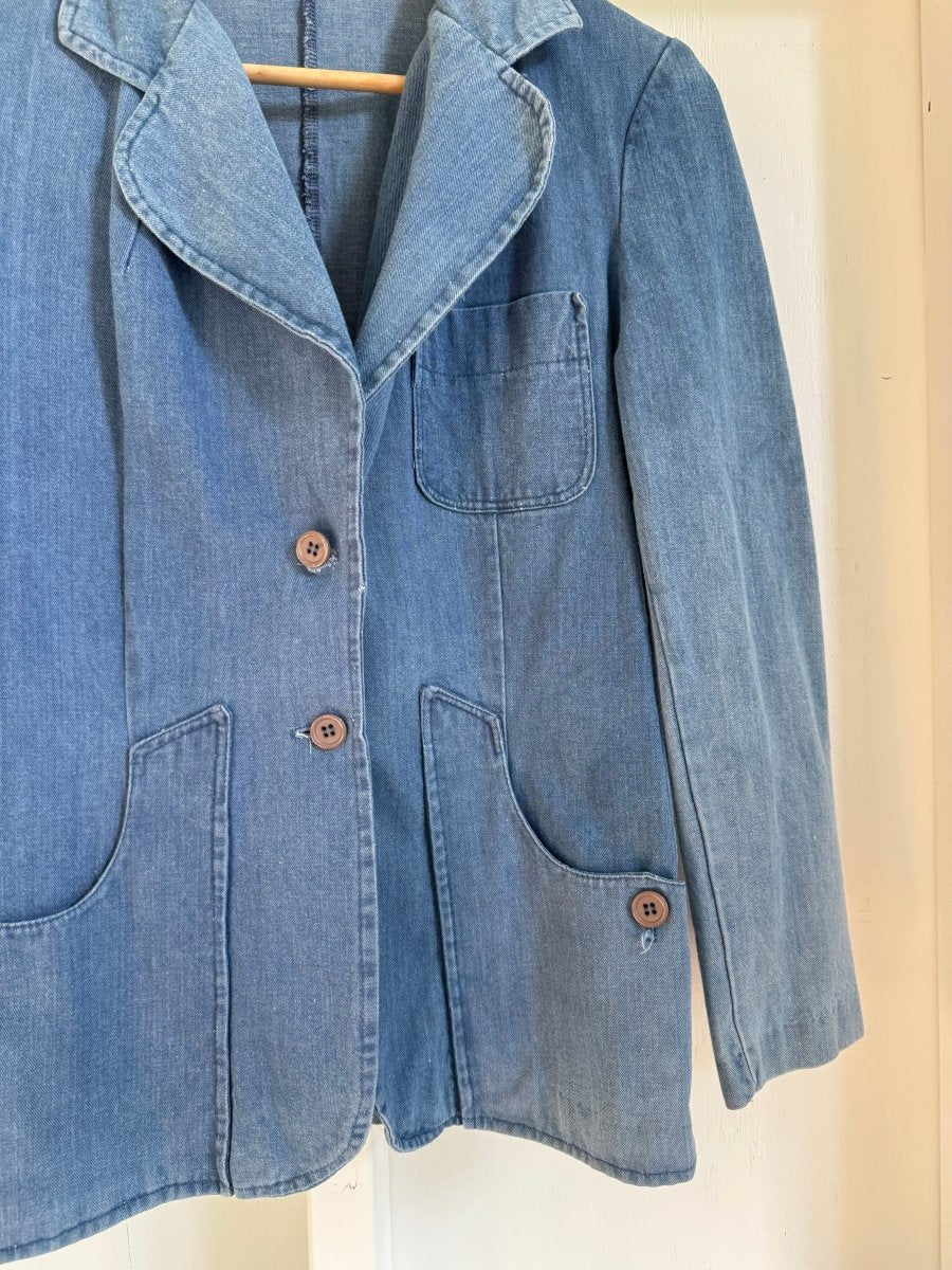 Vintage Denim Blazer - Diamonds & Rust