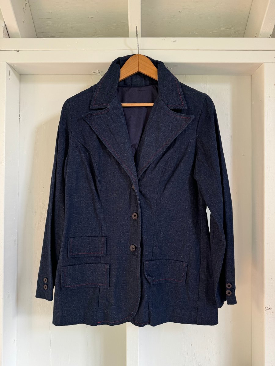 Vintage Denim Blazer - Dark - Diamonds & Rust