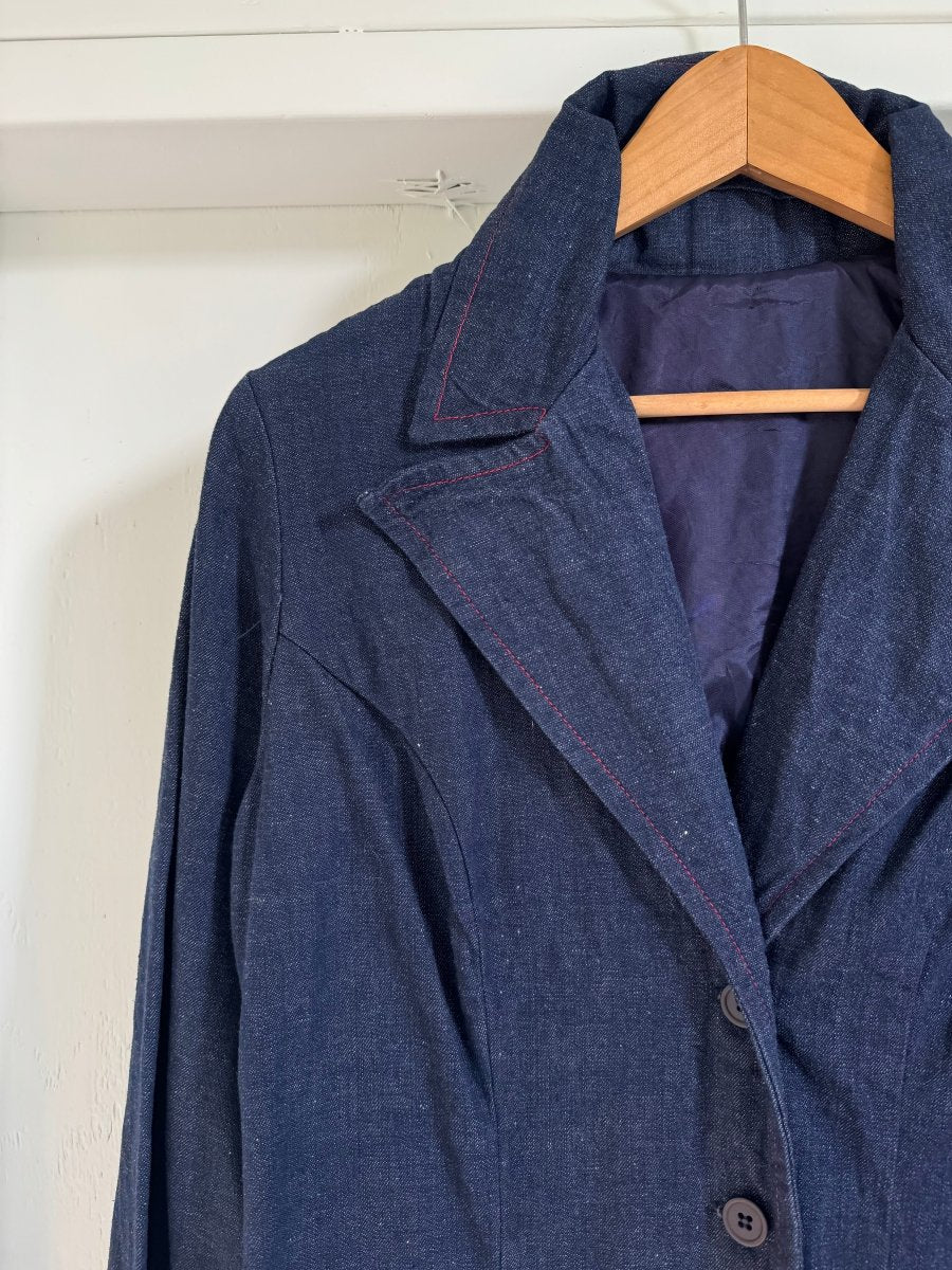 Vintage Denim Blazer - Dark - Diamonds & Rust