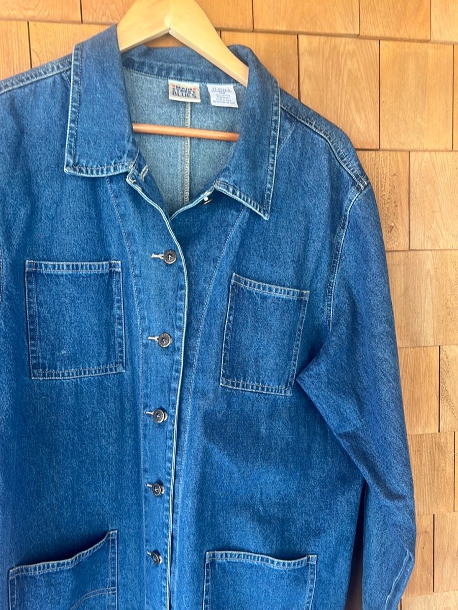 Vintage Denim Chore Coat - Diamonds & Rust