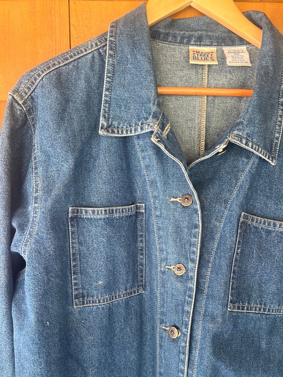 Vintage Denim Chore Coat - Diamonds & Rust