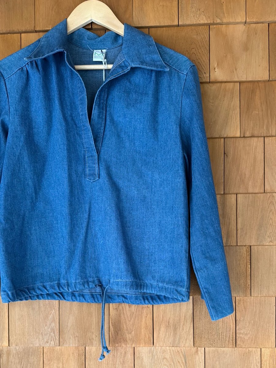 Vintage Denim Pop Over Shirt - Diamonds & Rust