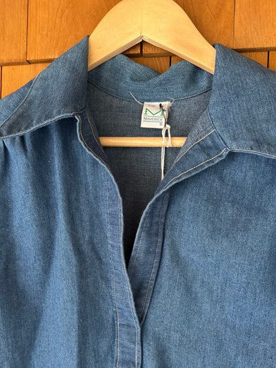Vintage Denim Pop Over Shirt - Diamonds & Rust