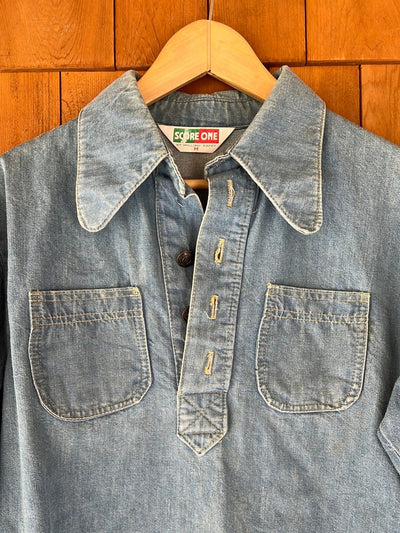 Vintage Denim Pop Over Shirt - Diamonds & Rust