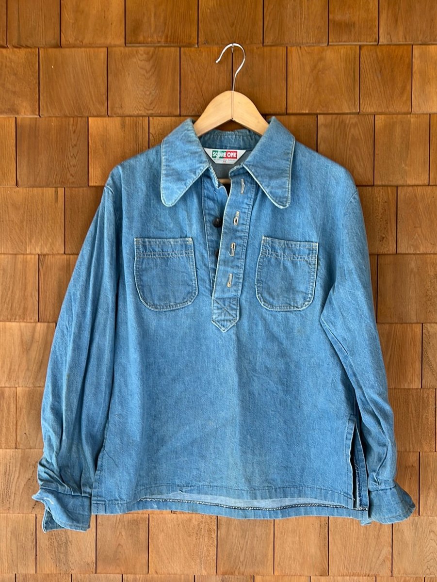 Vintage Denim Pop Over Shirt - Diamonds & Rust