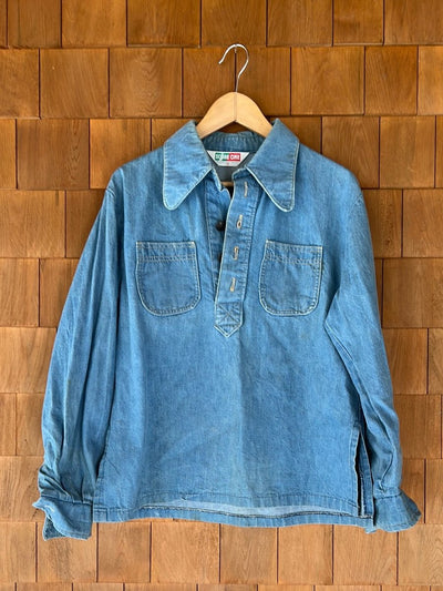Vintage Denim Pop Over Shirt - Diamonds & Rust