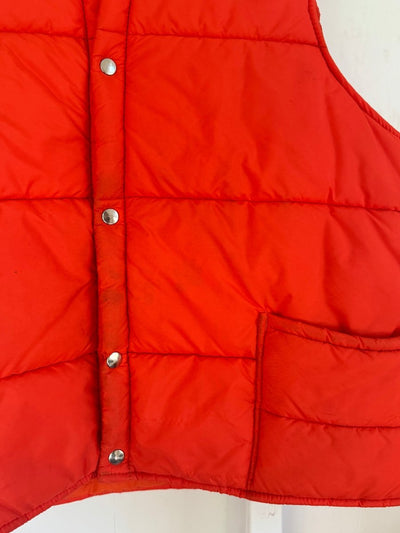 Vintage Down Vest - Orange - Diamonds & Rust
